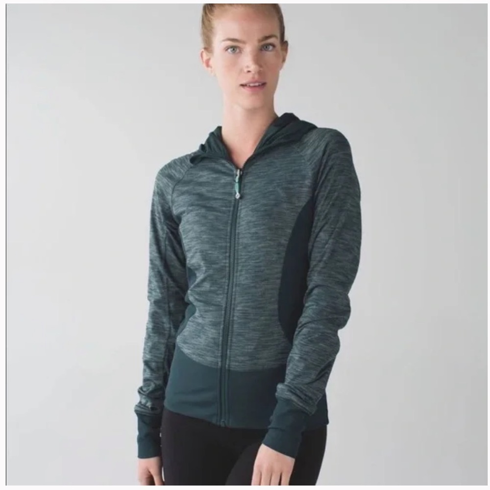 Lululemon Womens Stretch Slim Fit Hoodie In Flux Jacket, Size 6